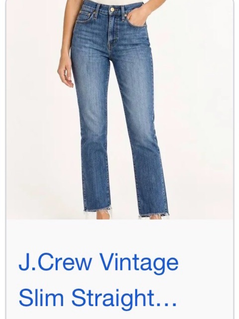 J. Crew Vintage Slim Straight Jeans - Blue